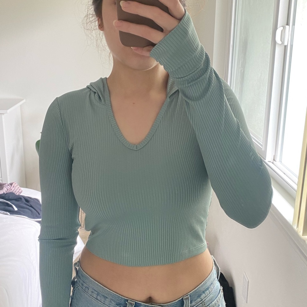 Blue green Long sleeve top